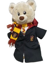 Build-A-Bear White Teddy Bear in Harry Potter Gryffindor Outfit with Robe, Scarf