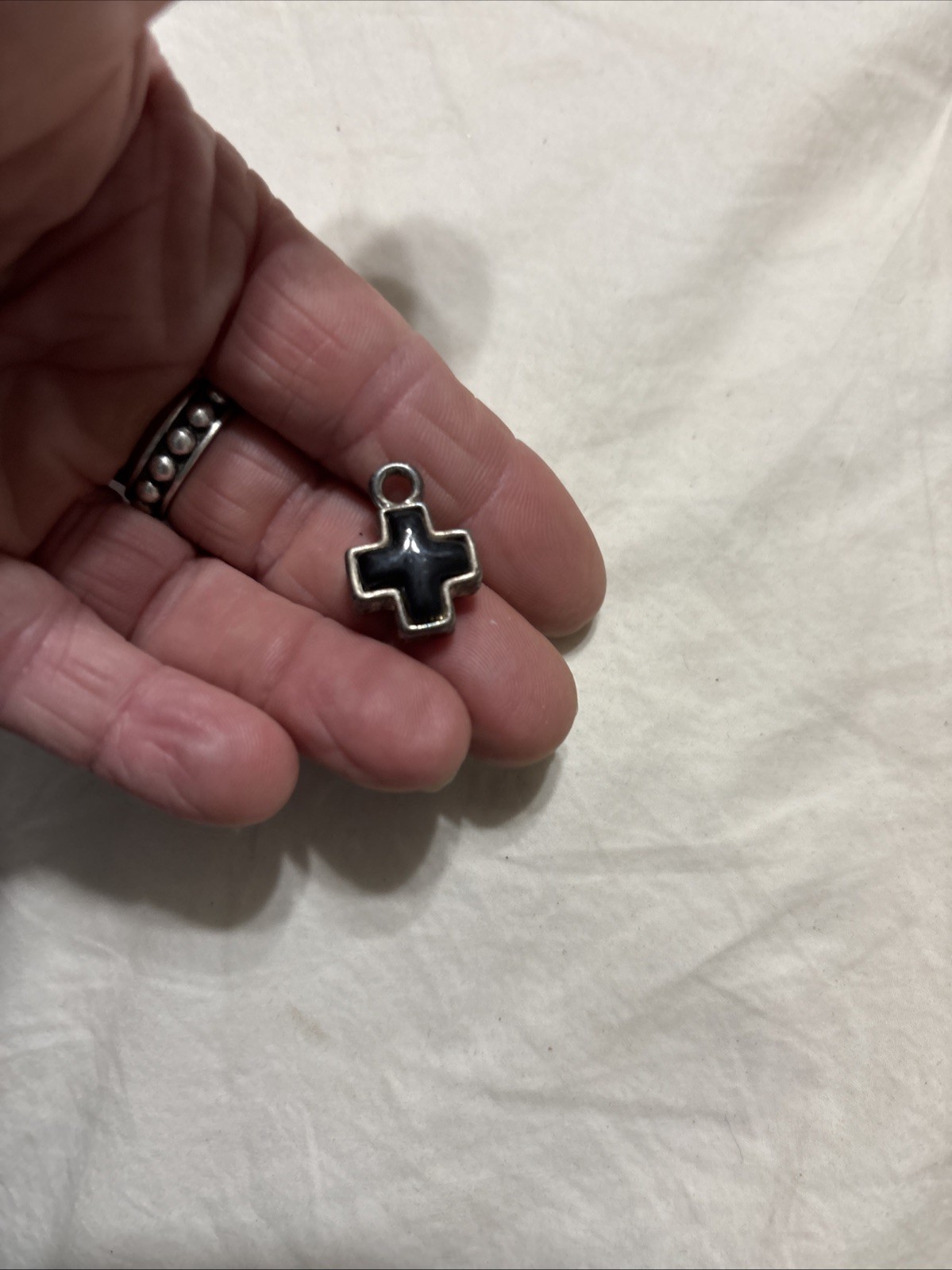 SIGNED MJ 1.5" Inch CROSS PENDANT FILIGREE 3D Black !!!