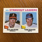 1977 78 Topps Baseball Card #6 SO Leaders Nolan Ryan, Tom Seaver NMMT 001