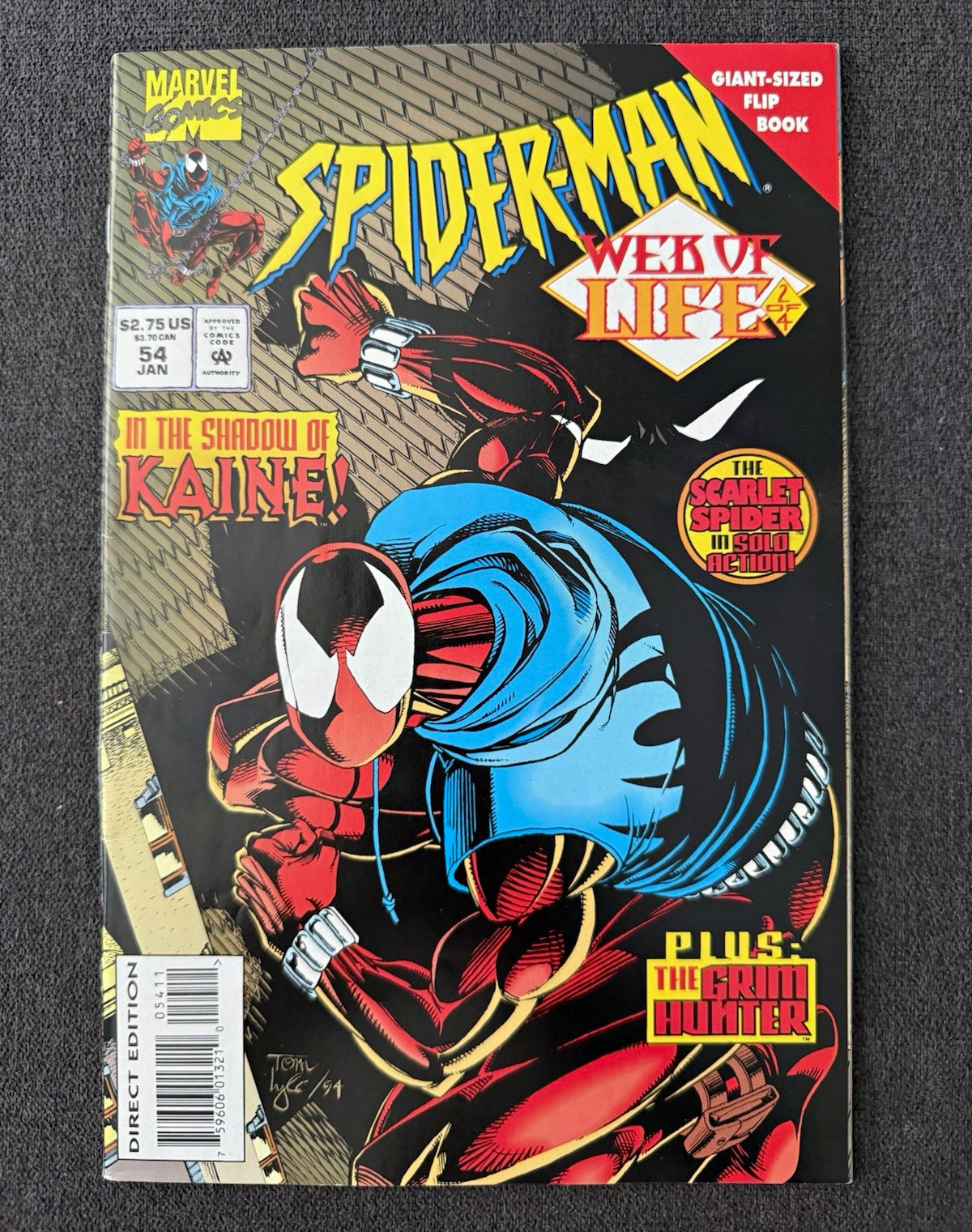 Spider-Man #54 Web of Life Flip Book (Marvel Comics 1995) Scarlet Spider Kaine