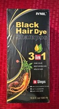 Black Hair Dye Shampoo, 16,9 fl oz, Exp. 10/27