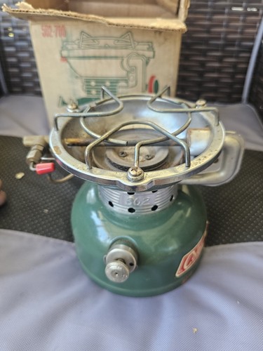 Vintage Coleman Campingkocher 502-700, grün, datiert 1/70, mit Karton ungetestet V3 - Bild 5 von 12