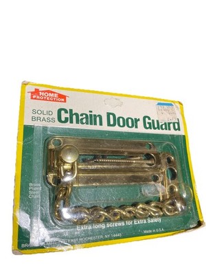 Chain Door Guard - Solid Brass Brainerd Mfg-With Extra Long Screws NEW