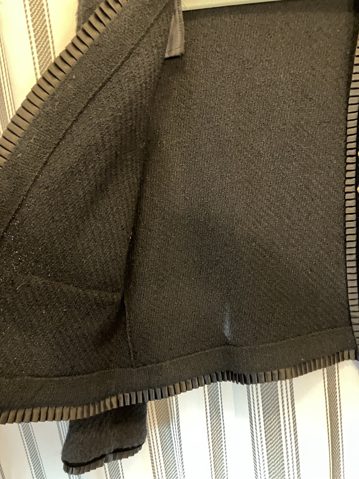 Castleberry Vintage Women's Black Jacket Sweater Sz Large Satin Trim Made in USA image 5