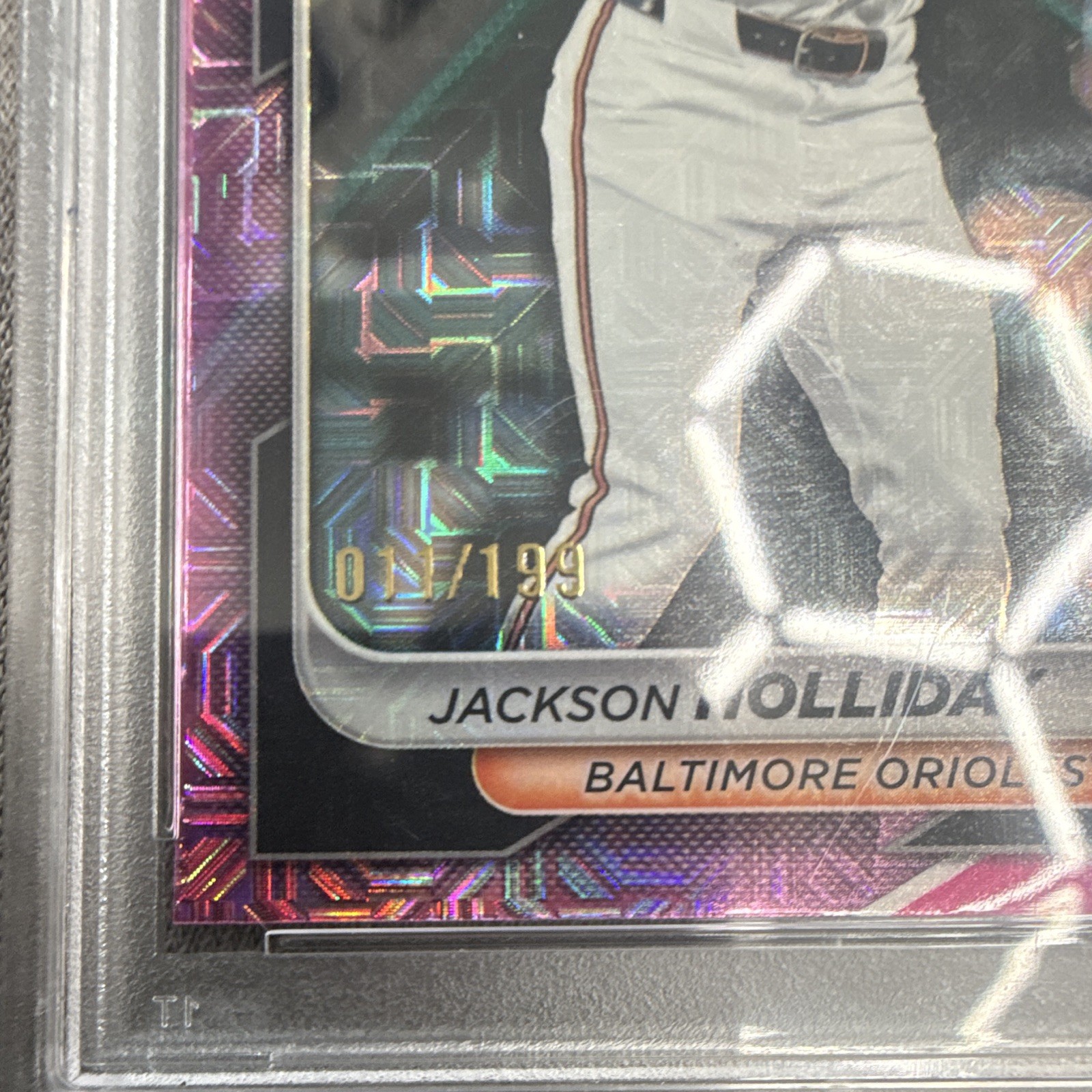 Bowman 2024 Bowman Chrome Jackson Holliday Orioles Pink Refractor RC PSA 9 /199 view 3