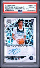 2024 PANINI MOSAIC ROOKIE AUTO MOSAIC WHITE TERRENCE SHANNON JR. 5/25 PSA 10