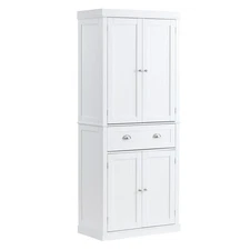 VEVOR 72" Kitchen Pantry Storage Tall Cabinet 4 Doors 3 Adjustable Shelves