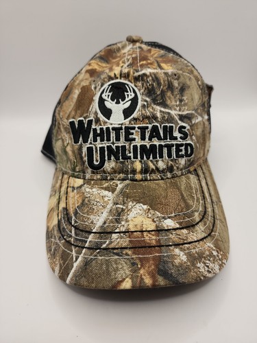 Whitetails Unlimited Logo Mesh Hat Cap NEW Strapback Realtree Camo Hunt