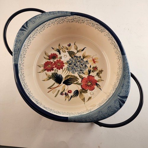 Certified International Pamela Gladding Flora Large Round Casserole Metal Stand - Picture 4 of 11