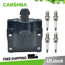 1* Ignition Coil &4 Spark Plug for LS400 SC400 Camry Celica MR2 L4 V6 9091902197