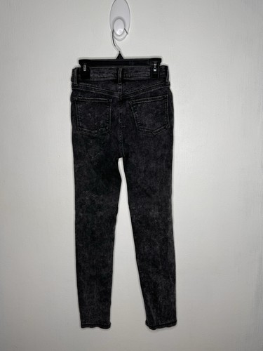 Old Navy Ballerina Skinny Jeans Girls Size 12 Black Adjustable Waist Stretch - Picture 2 of 5