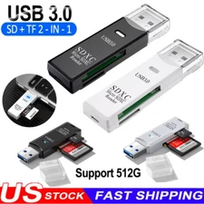 USB3.0 SD Card Reader for PC Micro SD Card to USB Adapter for Camera MemoryC USA