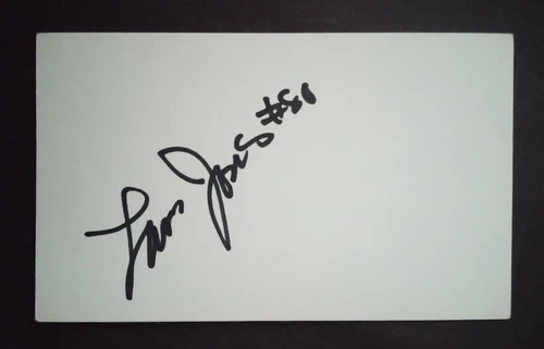 Lam Jones, SIGNED 3x5 Index Card - 1980 New York Jets (Died 2019)