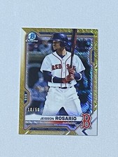 Jeisson Rosario 2021 Bowman Chrome Draft Gold Shimmer Refractor /50 Red Sox