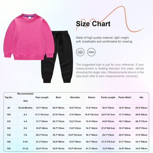 Kids Boys Girls Outfits Fall Winter Sweatsuit Jogging Tracksuit Toddler Shirt - Picture 31 of 55