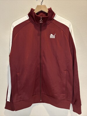 Puma TMC Nipsey Hussle T7 Full Zip Jacket Burgundy Size Medium Men New 534808-05