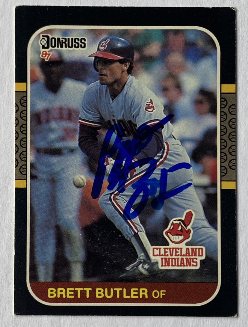 Brett Butler Signed Donruss #219 1986 Card Cleveland Indians Auto MLB ...