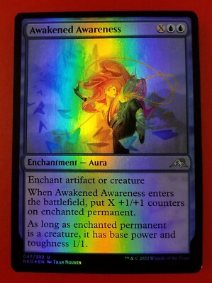 1x Awakened Awareness | FOIL | Kamigawa Neon Dynasty | MTG Magic Cards