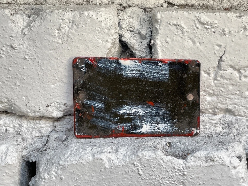 Número ROJO 380 Esmalte vintage Números de casa Hecho en Europa Habitación Hotel POST GRATIS Foto 2 de 2