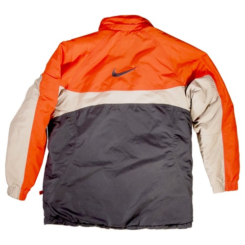 Nike Ski Jacket in Youth Size 18-20, Orange/Dark Gray, Reversible Gray Fleece - Picture 6 of 8