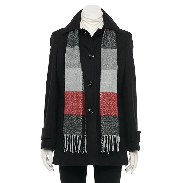London fog scarf coat cheap