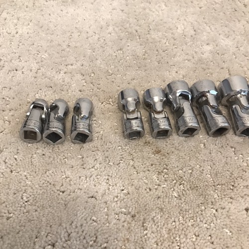 Snap-on Flank 3/8" Drive Shallow Universal Socket 11 pc 12 Pt SAE Magnetic Tray - Picture 10 of 18