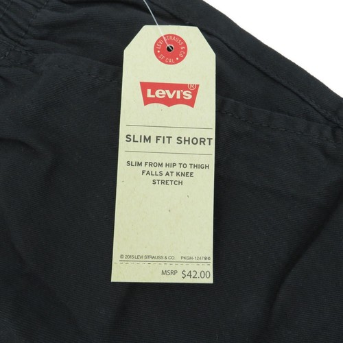 Pantalones cortos de cintura elástica negros Levi's para niños medianos nuevos con etiquetas $42 - Imagen 4 de 4