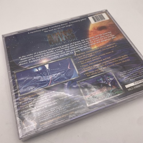 Abyss: Incident at Europa CD Rom PC Sci Fi Adventure Game New Sealed Package - 第 2/3 張圖片