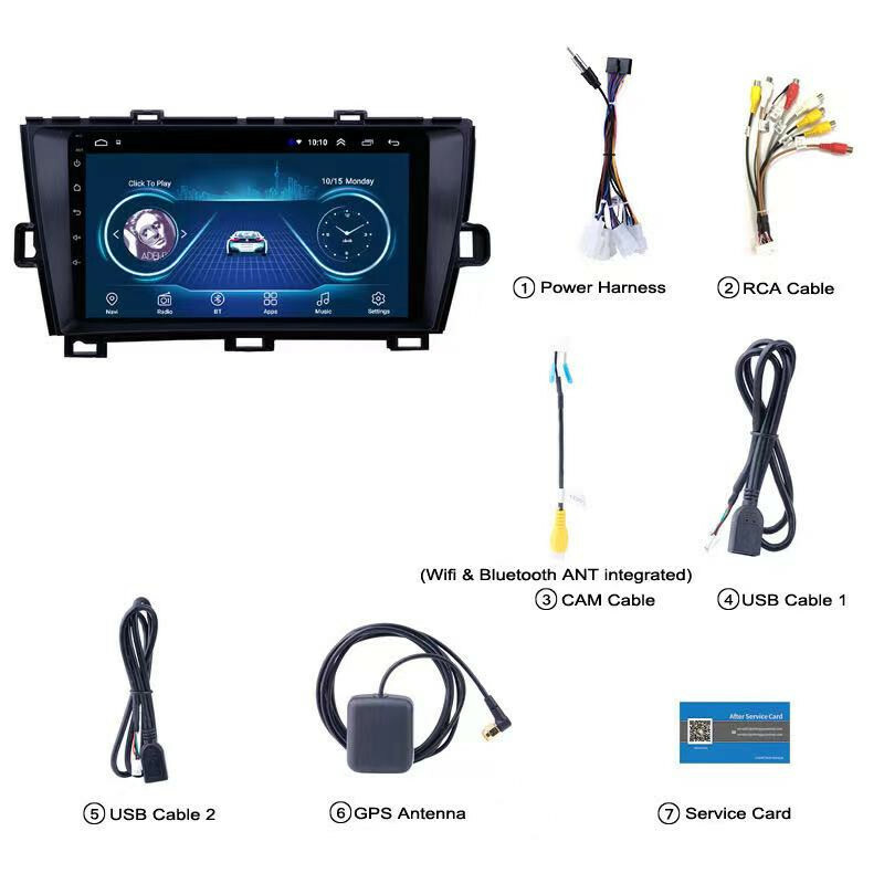 9in Android 9.1 Car Radio For Prius 09-13 Navigation GPS