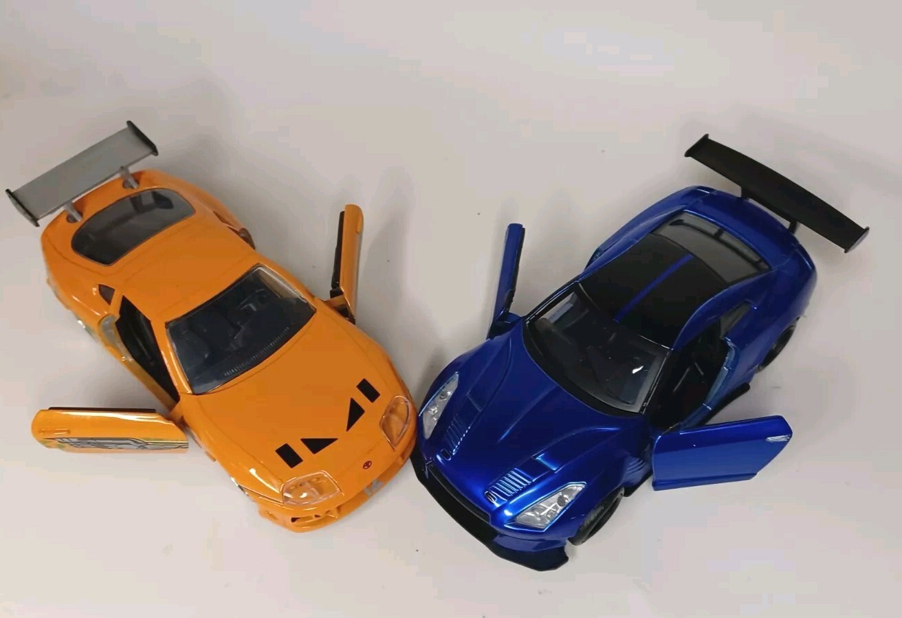 Jada Fast & Furious Brian’s Toyota Supra & Ben's Nissan GTR-R35  Sopra Lot of 2