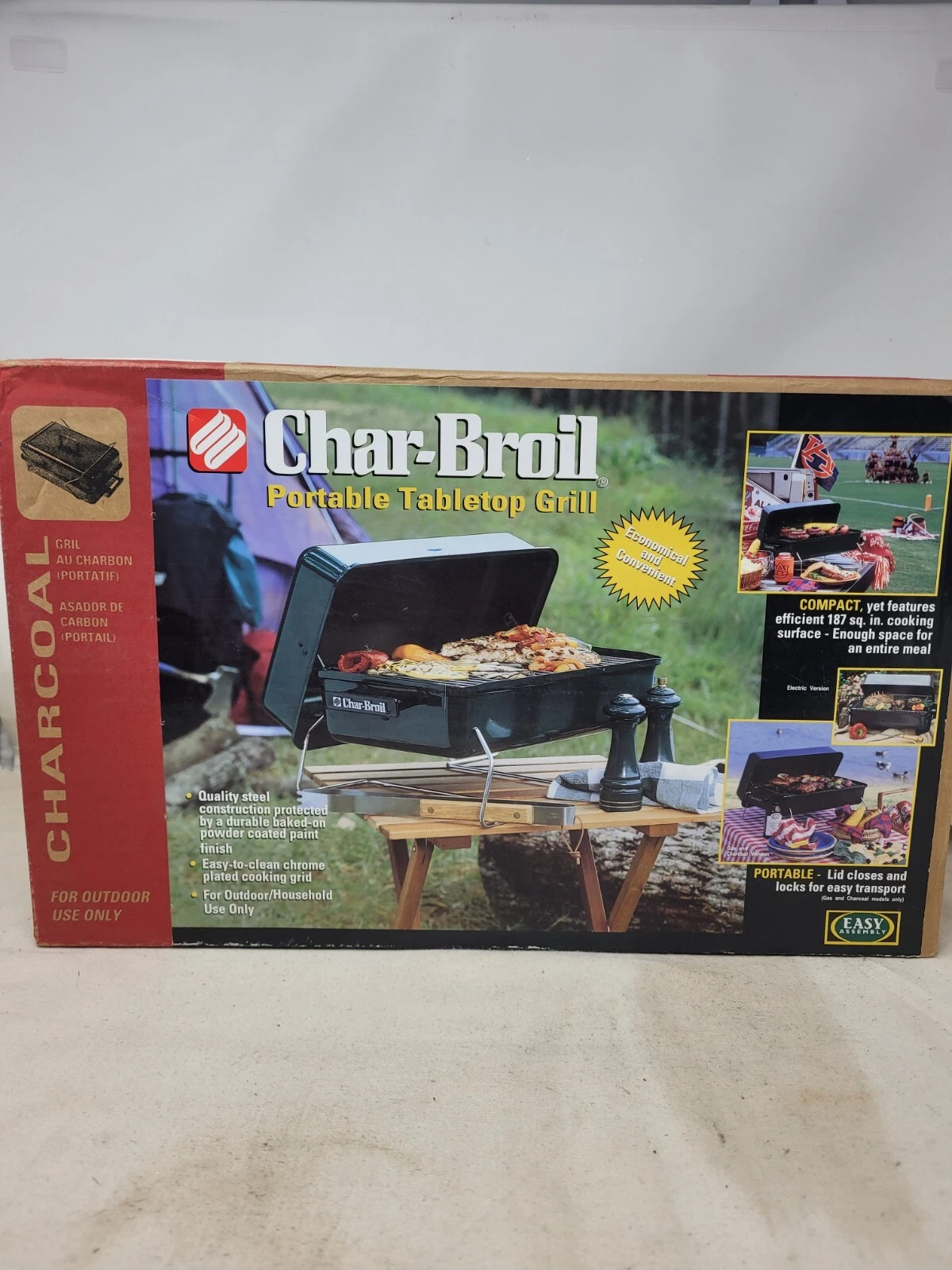 char-broil portable tabletop small travel grill camping Charcoal 4651210 Nib
