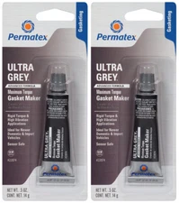 Permatex 22074 Ultra Grey Rigid High-Torque RTV Silicone Gasket Maker 0.5oz, 2PK