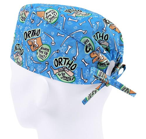 Scrub cap men, surgical hat, nurse cap, scrub caps bones, scrub hats ortho - Picture 2 of 3