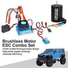 For 1/10 RC Car Truck 3650 3900KV Waterproof Brushless Motor W/60A ESC Combo Set
