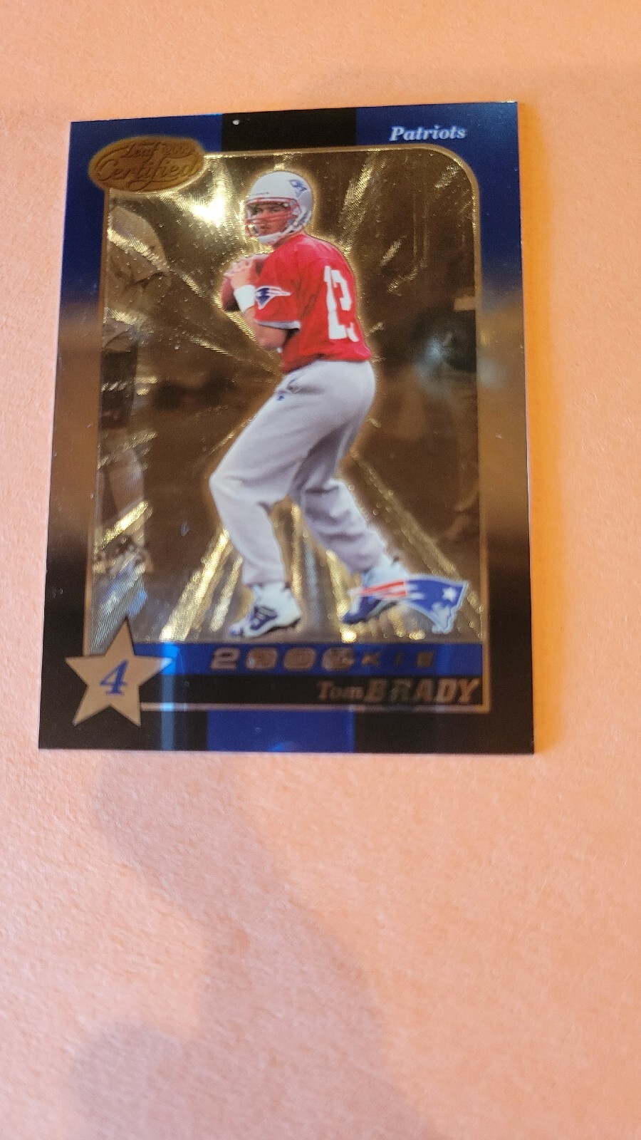 Tom Brady 2000 Leaf Certified Rookie Card #207 Numbered 973/1500