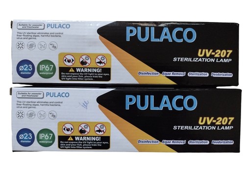 2-Pack PULACO UV-207 UV Light Aquarium Algae Clean Light Ultraviolet