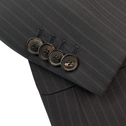 Mens 42 R Hugo Boss " Selection " Super 150's Charcoal Grey Multi Stripe Suit - Bild 8 von 24