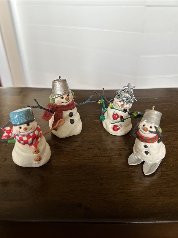 Hallmark Snowman Ornaments 4.1999-2001. Cute Ornaments For The Snowman Collector