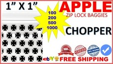 1" x 1" baggies 1010 mini zip bags ZIPPER PRINTED DESIGN CHOPPER