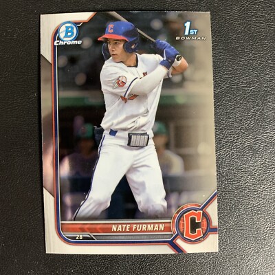 2022 Bowman Draft Nate Furman 1st Bowman Chrome Cleveland Guardians