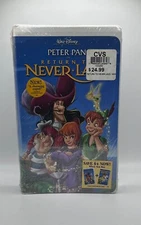 Factory Sealed Disney Peter Pan Return to Never Land VHS 2002 23964 Clamshell