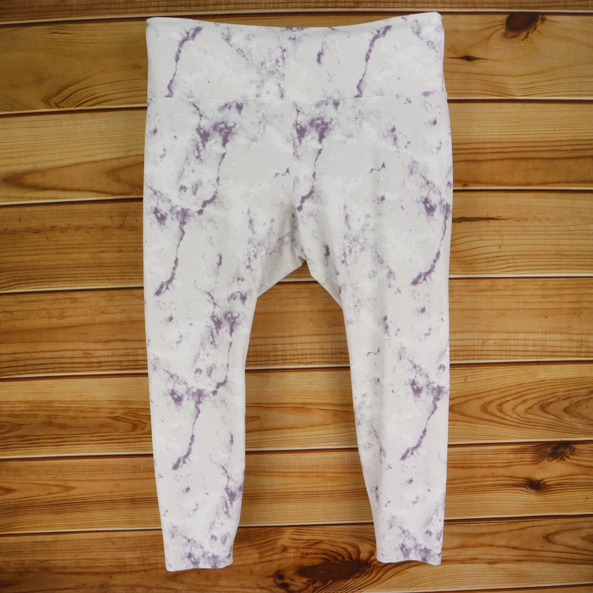 Old Navy Active Leggings Powersoft High Rise Go-Dry Womens Size 3X White  Marbled