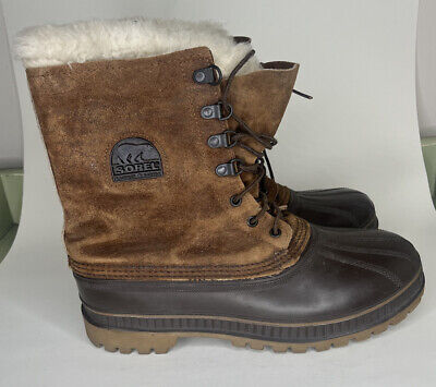 Sorel Snow Winter Boots Steel Shank Men Size 10 Brown Made Sorel Snow Winter Boots Steel Shank Men Size 10 Brown Made