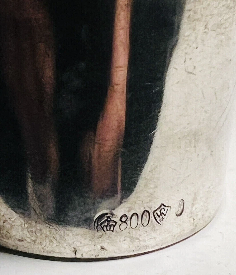 Antique German 800 Silver Napkin Ring "RR" initials engraving - Image 3 of 4