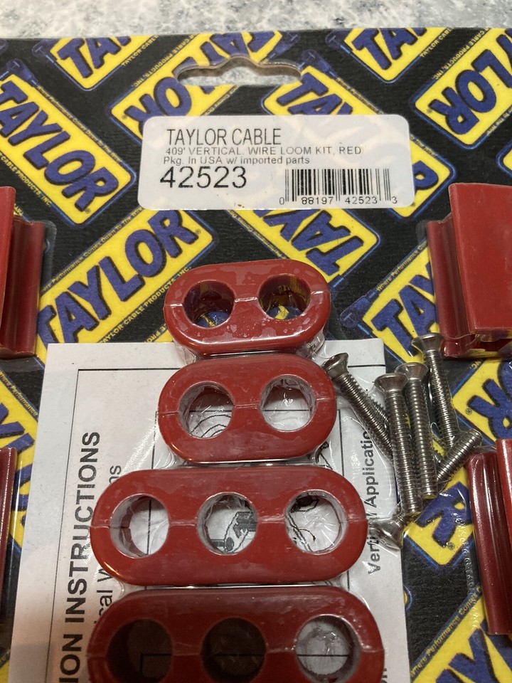 TAYLOR/VERTEX 10.4mm Vertical Wire Loom Kit Red P/N 42523 eBay