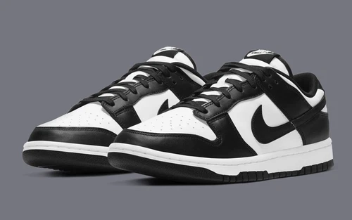 Nike Dunk Low Retro Womens White & Black Panda Sports Sneaker DD1503-101