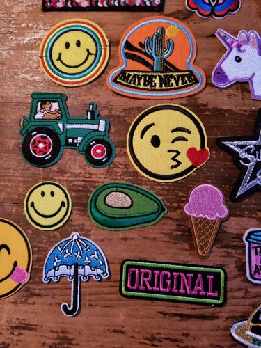 Patches Lot of 30 Total Iron-On New Patch Fashion Embroidered Never Used - Picture 7 of 11