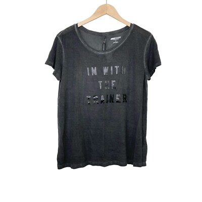 Express Gray Burnout Tee Shirt Short Sleeve Top Medium