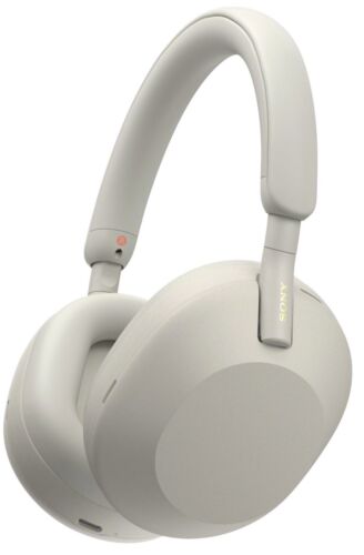 Sony WH-1000XM5 Wireless Closed-Back Over-Ear Noise Cancelling Headphones Silver