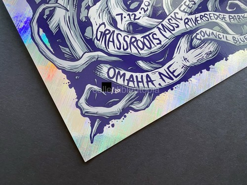 Brandon Heart 311 Omaha AE Thatched Foil Variant #/20 Gig Art Print Poster - Picture 12 of 12